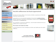 Tablet Screenshot of koch-lagertechnik.de