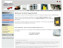 Tablet Screenshot of koch-lagertechnik.com